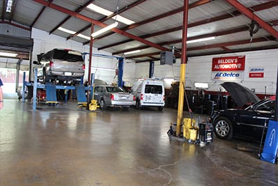Service Bays inside - San Pedro Location | Belden's Automotive & Tires