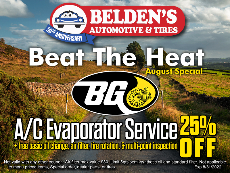 August Special Offer | Belden's Automotive & Tires