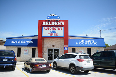 Auto Shop Frontage - Bulverde Road Location | Belden's Automotive & Tires