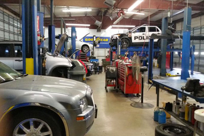 Our Service Bays Inside - Medical Center Location | Belden's Automotive & Tires